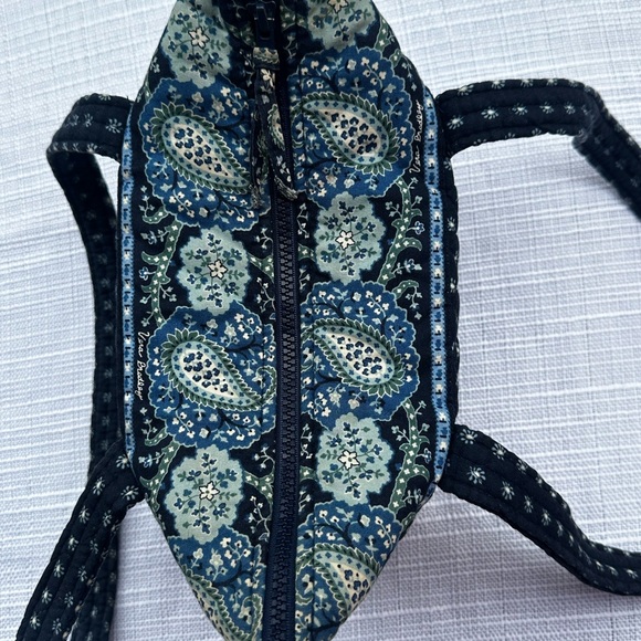 🌊 Woman’s Vera Bradly Seaside Blue Multi Pocket 100% Cotton Purse/Bag - Picture 4 of 11